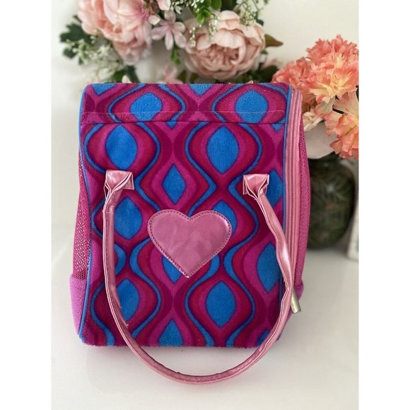 Battat Dolls Pucci Pups Pink and Blue Dog Carrier Plush Bag Only Mesh Zipper GUC - Picture 2 of 16